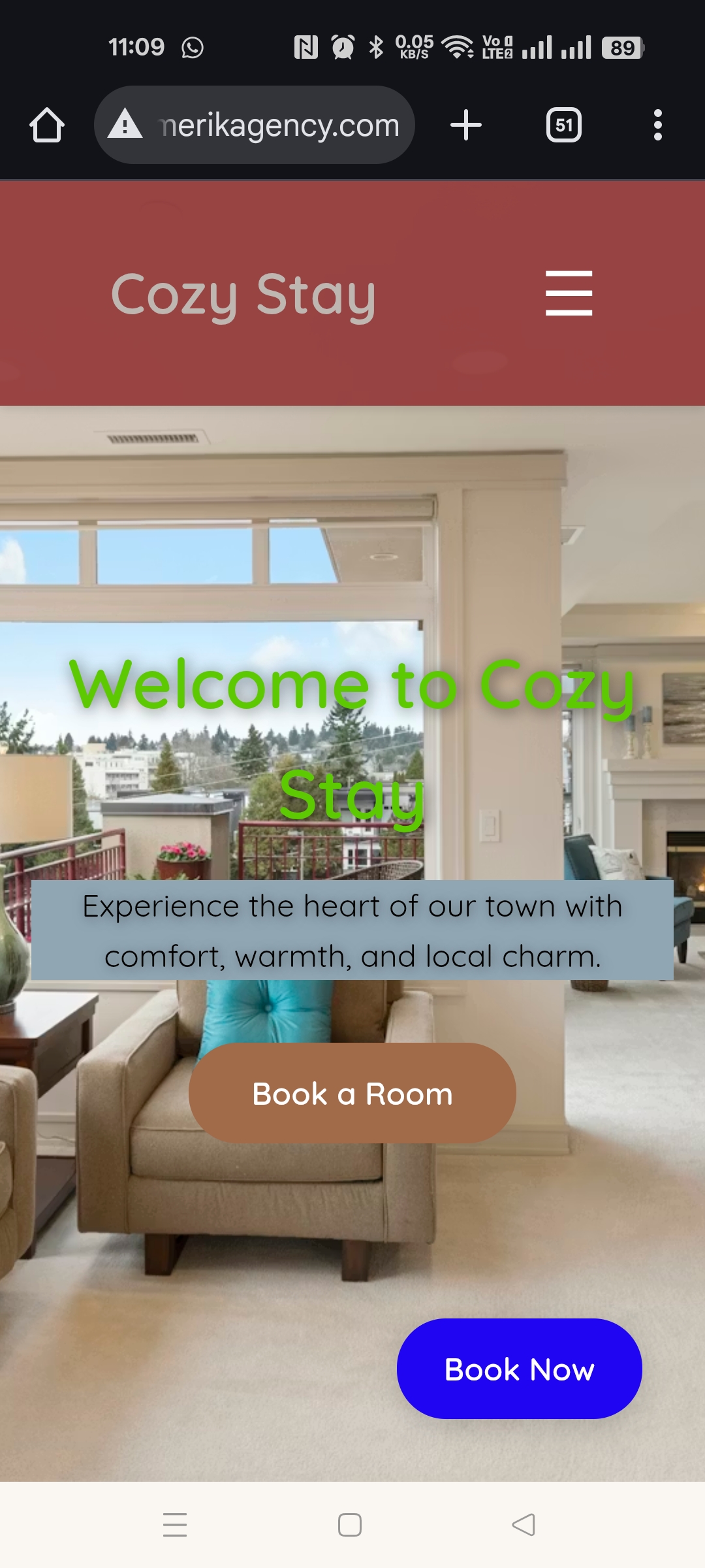Cozy Stay Hotel – Modern Local-Style Hotel Website