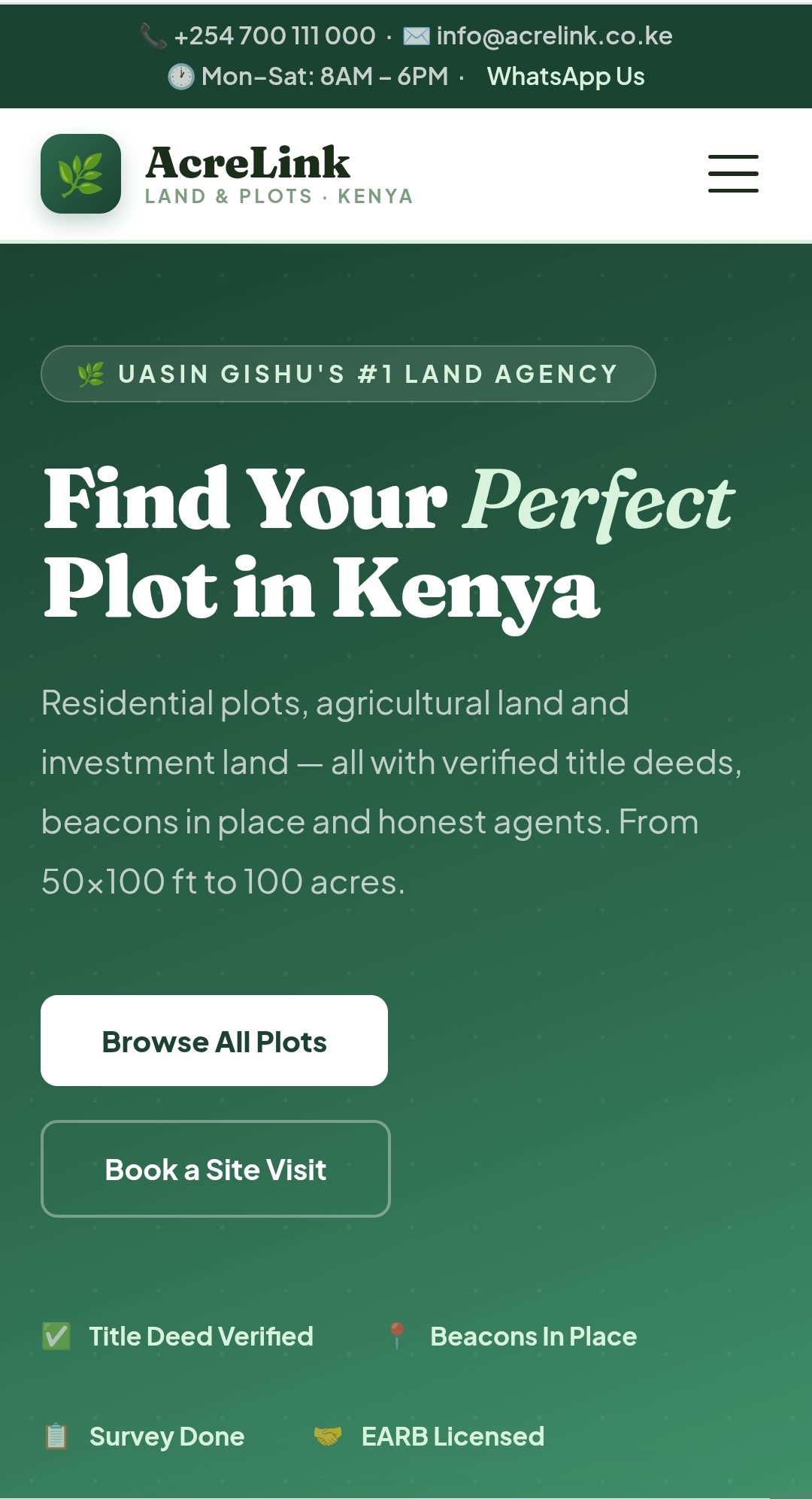 AcreLink — Land & Plots Template